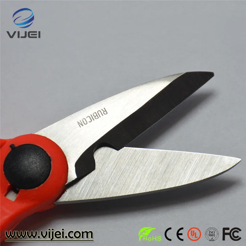 RUBICON RCZ-527 ELECTRICIAN'S SCISSORS STAINLESS STEEL BLADE (9)