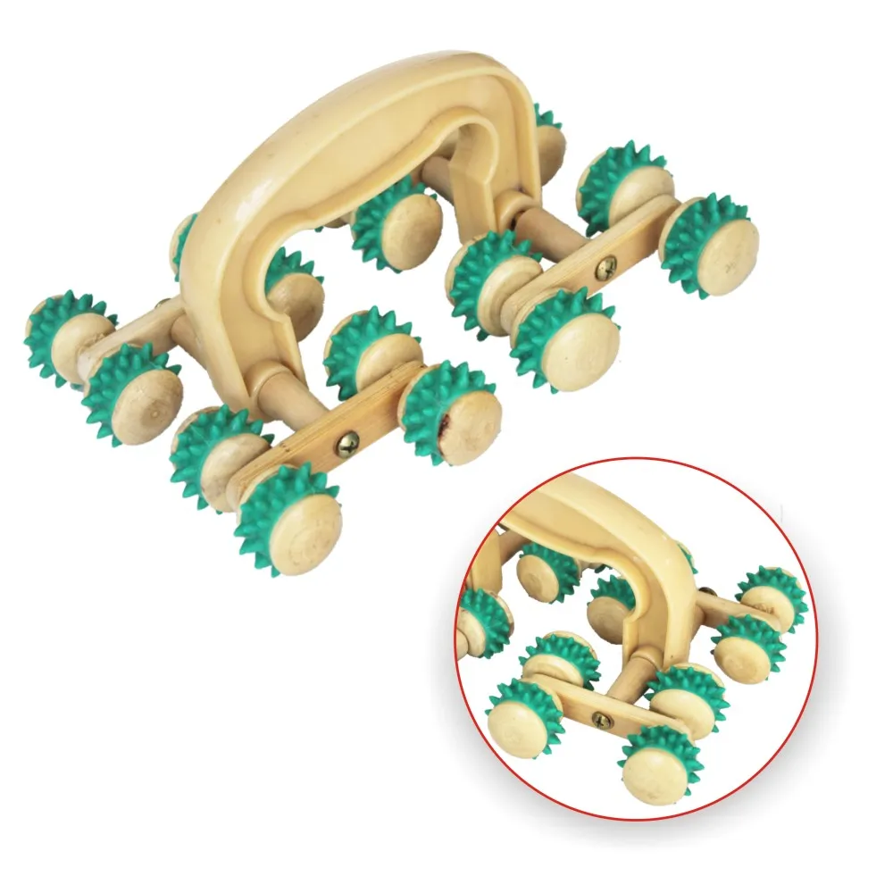 Деревянный 16-колесо для отдыха массажер массаж ног Луноход релаксации ног, спины, рук