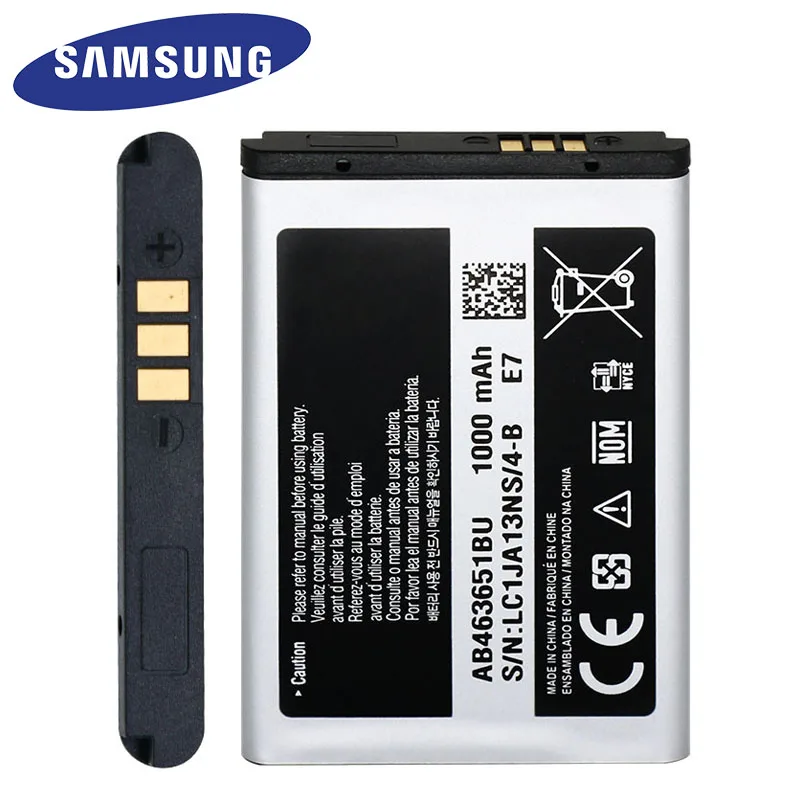 

Samsung Original Battery AB463651BU 1000mAh For S5620I W559 S5630C S5560C J808 F339 S5296 C3322 L708E C3370 C3200 C3518 S5610