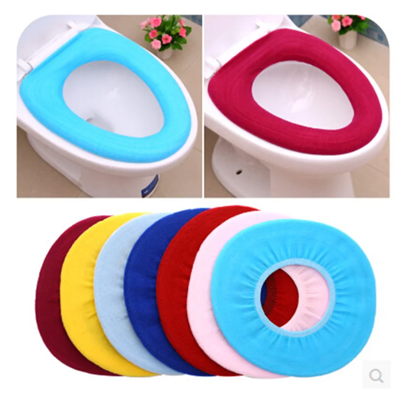 Toilet Seat Cover Soft Paste Seat Pad Bathroom Warmer Seat Lid Cover