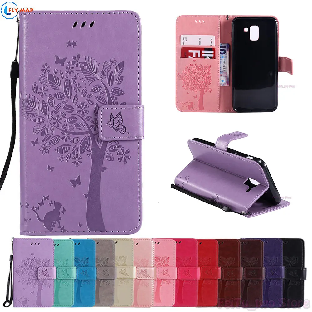 Coque For Samsung Galaxy J6 J 6 2018 J600 J600F SM-J600 J600F/DS Wallet Flip Phone Leather Case Cover For SM-J600F SM-J600F/DS