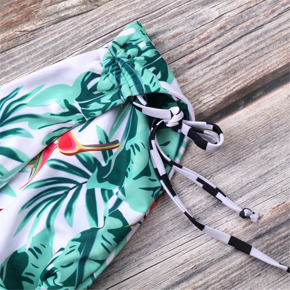 Wide Shoulder Strap Bikini Low Waist Hip Bikinis 2019 Mujer BrasilenO Cut Out Bathing Suits Print Wire Free Swimwear