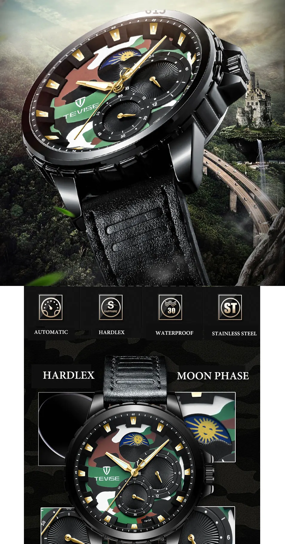 Горячие бренд Tvise Мужские механические часы модные роскошные часы мужские часы Автоматические золотые наручные часы Montre Homme Relogio Masculino