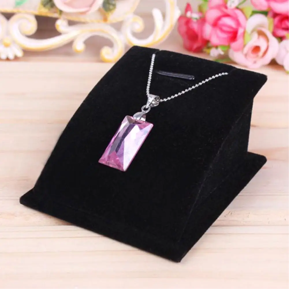 

Cheap Necklace Pendant Chain Link Jewelry Bust Display Holder Stand Black Velvet EQC146