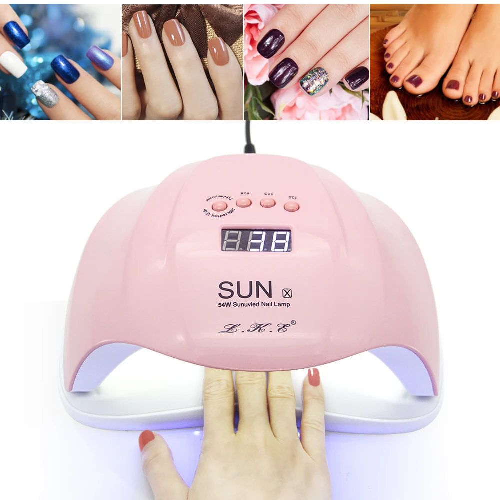 I'M GIRL SUN X 54 Вт Сушилка для ногтей УФ-светодиодный светильник ЖК-дисплей 36 светодиодный s сушилка лампа для отверждения гель-лака автоматическое распознавание ногтей Маникюрный Инструмент