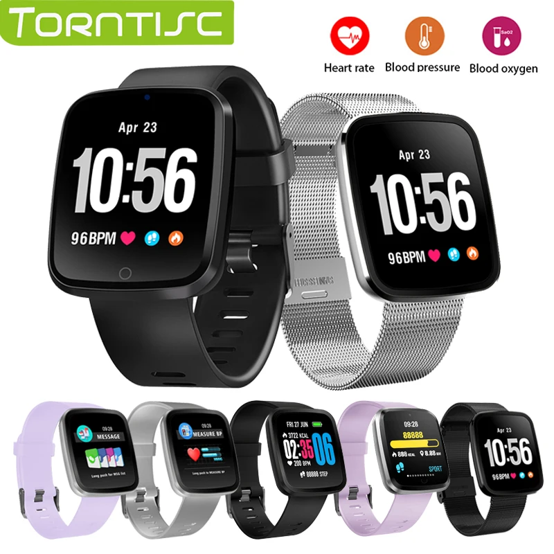 

TORNTISC V6 Fitness Bracelet Color screen Waterproof Heart Rate Smart Band Blood pressure oxygen monitor Smartwatch PK mi band 3