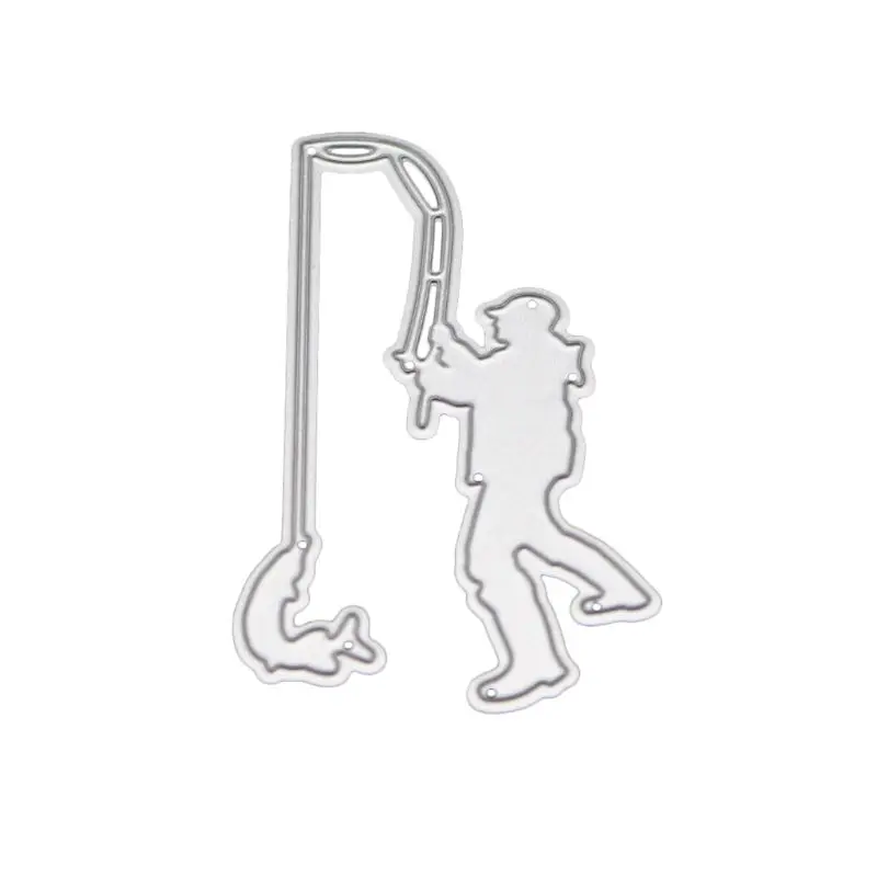 

Fishing Metal Cutting Dies Stencil DIY Scrapbooking Album Stamp Paper Card Embossing Craft Decor