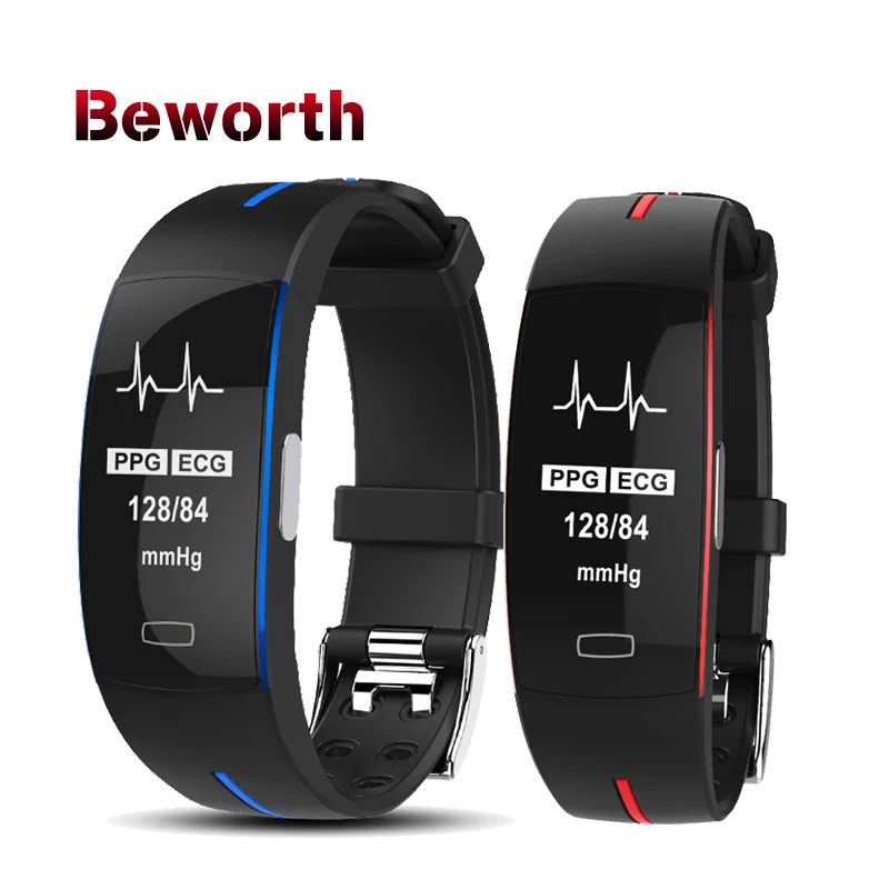 

P3 Smart Band ECG+PPG Blood Pressure Heart Rate Monitor Wristband IP67 Waterpoof Pedometer Sports Watch Fitness Tracker Bracelet