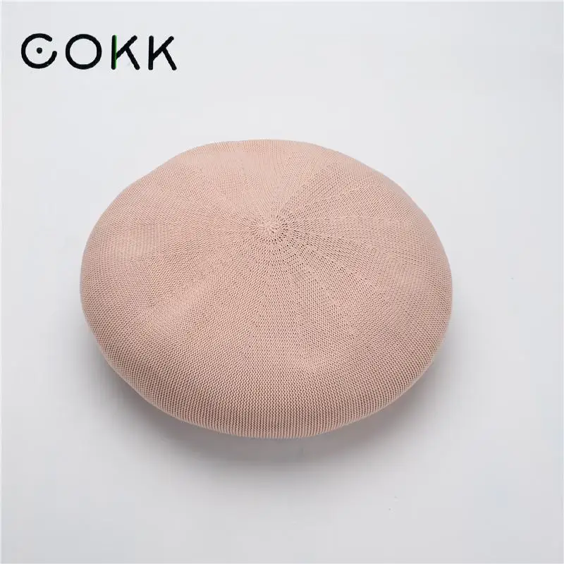 Летняя новая Солнцезащитная шапка COKK женские шапки берет Женская дышащая