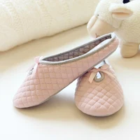 Lovely Bowtie Winter Women Home Slippers For Indoor Bedroom House Soft Bottom Cotton Warm Shoes Adult Guests Flats - Image 4