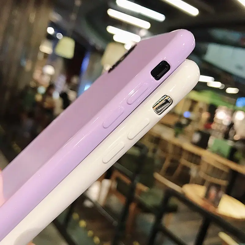 Блестящий чехол ярких цветов для iPhone X XR XS Max 7 8 6 6s Plus мягкий из ТПУ Samsung Galaxy S9 S8 S10 Lite