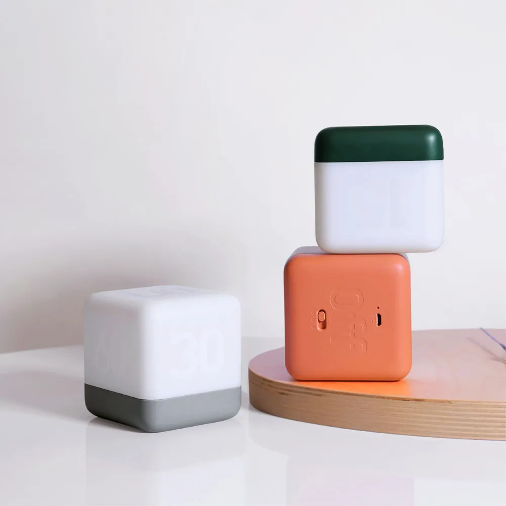 

USB Charging Creative Cube with Sleep Light Flip Timer Night Light LED Energy Saving Table Lamp