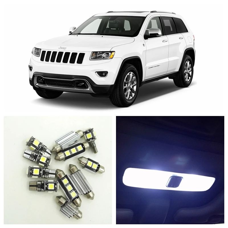 13pcs White Canbus Car LED Light Bulbs Interior Package Kit For 2011