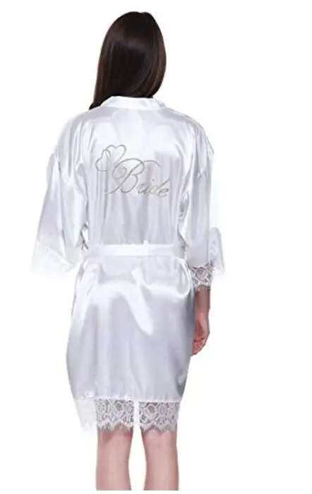 Фрейлины невесты халаты персонализированные соответствия халаты для матери невесты подарок Роб - Цвет: white bride