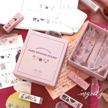 

5 Pcs/set Vintage Leaf Floral Lace Flower Wooden Rubber Stamps for Scrapbooking Stationery DIY Scrapbooking Wooden Stamp