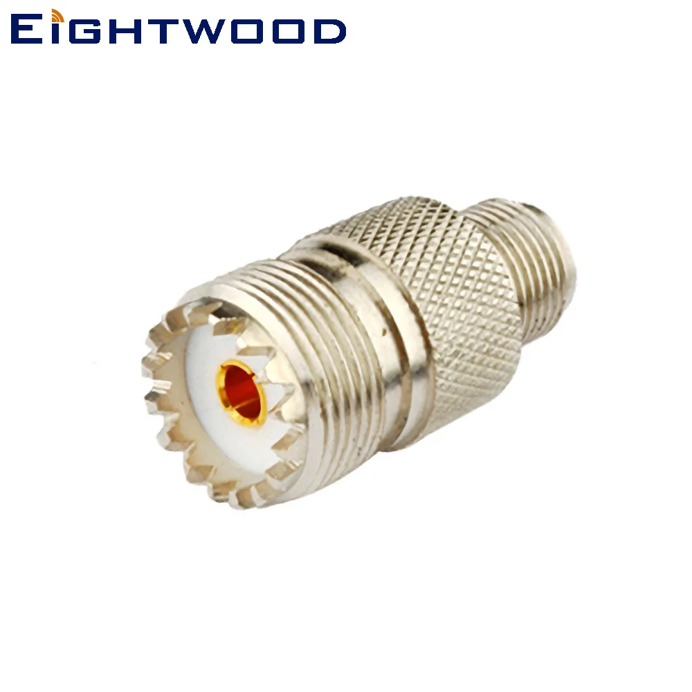 Eightwood Car CB Radio Antenna Adapter TNC UHF SO 239 TNC Jack to UHF SO 239 Jack Straight (5PCS