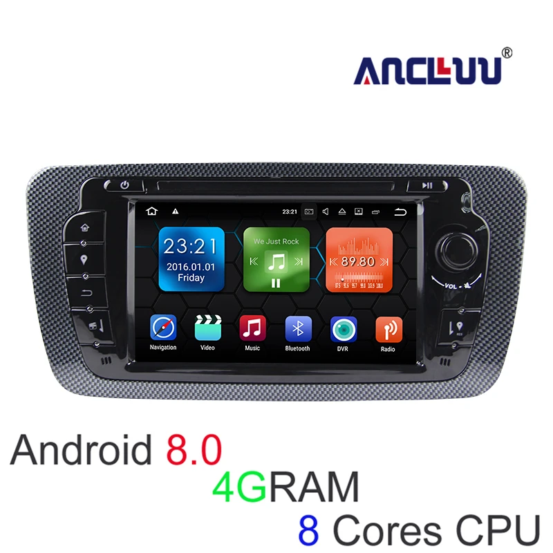 

4G RAM Android 8.0 Car DVD GPS Navigator For SEAT Ibiza 2009 2010 2011 2012 2013 car stereo radio with wifi bluetooth