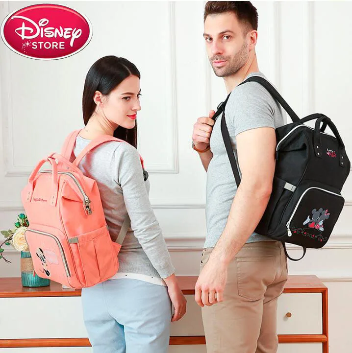 

Disney Mickey Waterproof Diaper Bags Large Capacity USB Maternity Nappy Bag Baby Outdoors Travel Backpack Mummy Bag