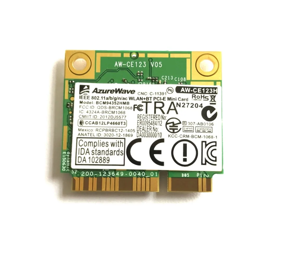 Карта Mini PCI E bcm94 2 Мб/с 802.11ac Wi Fi Bluetooth 867 беспроводная связь AC WLAN BT 4 0|wifi bluetooth|mini pci-e