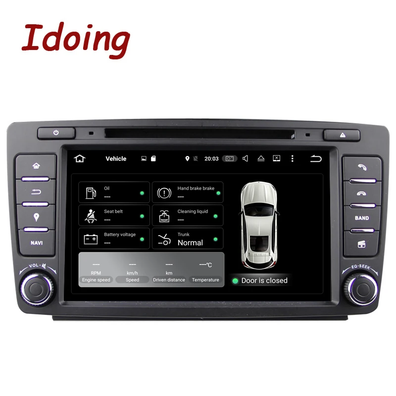 Idoing 2Din автомобильный DVD мультимедийный видео плеер для Skoda Octavia 2 android7.1 Автомобильный gps навигатор 4 ядра 2G+ 16G 3g Wifi