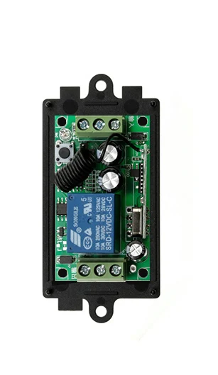 

xuanlongyuan DC 12V 1CH 1CH 10A Wireless Remote Control Switch Receiver ,315/433.92 MHz/lamp/ window/Garage Door/shutters