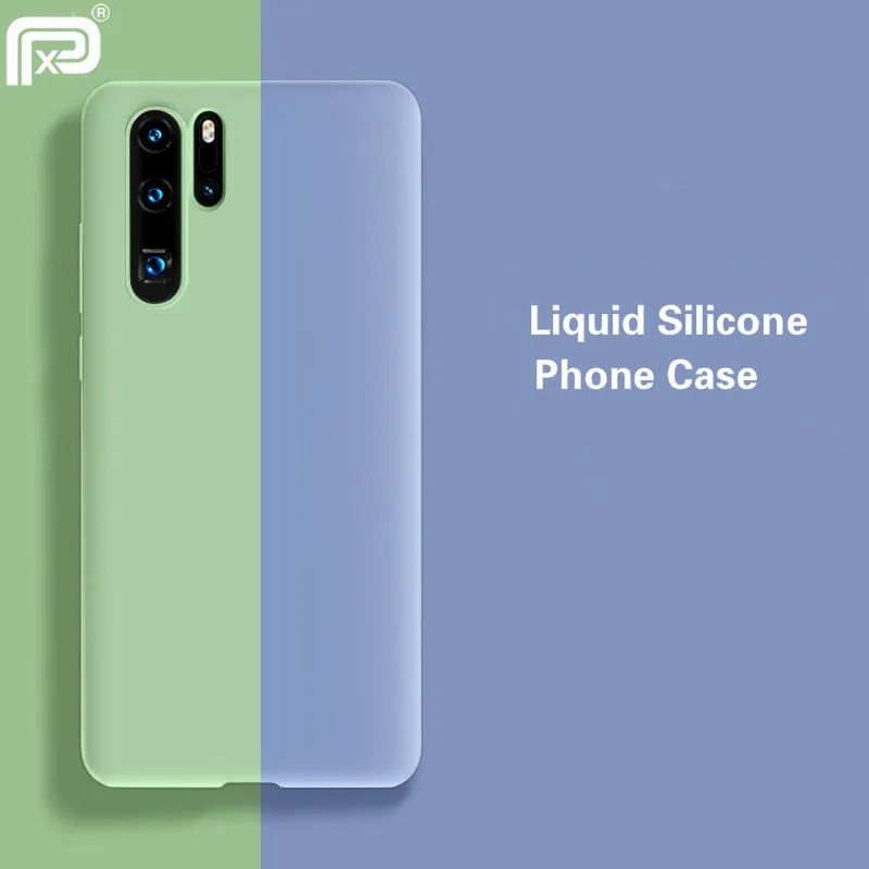 X Original Case For Huawei P30 Pro Nature Liquid Silicone Soft Back Cover Lite Business Fundas |