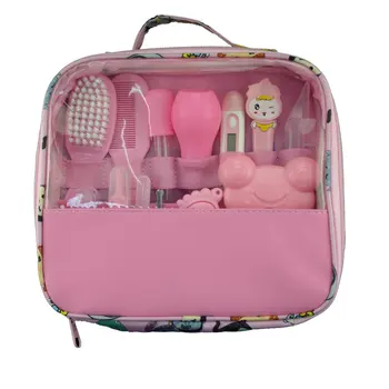 

Baby Products Daily Cleaning Care Kit Bag Set Feeding Thermometer Thermometer Suction Clip Nail Clipper Ear Spoon Ik01 Pink