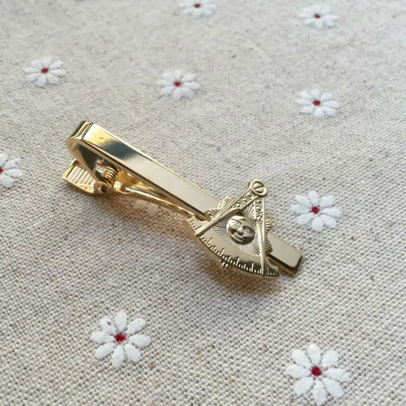 100pcs wholesale customized masonic Tie Clips for men luxury Past