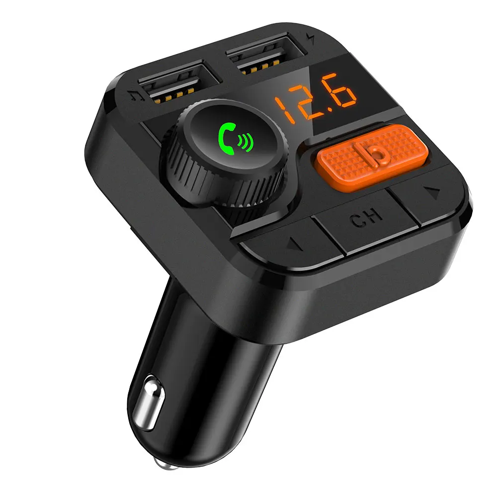 Vehemo двойной USB fm-передатчик Громкая связь Bluetooth бас MP3 гарнитура Электроника 2.4A+ 1A портативный плеер аудио Смарт Alpine