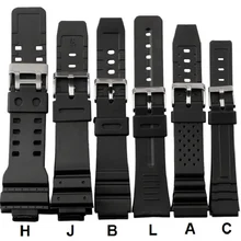 16mm 18mm 20mm 22mm Watchband Silicone Rubber Bands For Watches EF Replace Electronic Wristwatch Band Sports Watch Straps
