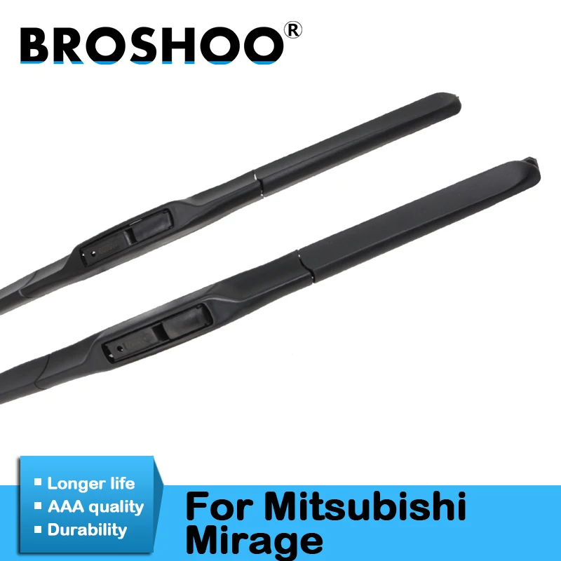 BROSHOO Auto Wiper Blades Natural Rubber For Mitsubishi Mirage 21"&14",2012 2013 2014 2015 2016