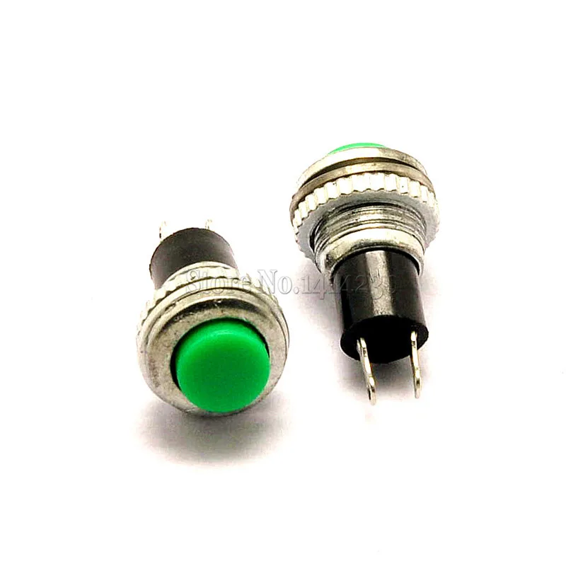 

10Pcs Ds-316 No Lock Switch 10mm Green Doorbell Switch/reset Switch/Small Round Push Button