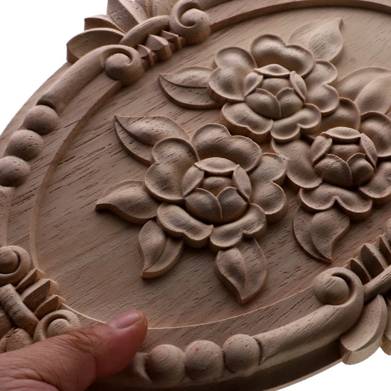 Floral Wood Carved Applique 6