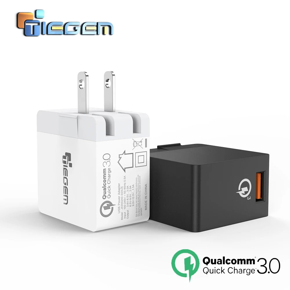 Tiegem быструю зарядку Quick Charge 3.0 USB стены Зарядное устройство EU/us мобильного