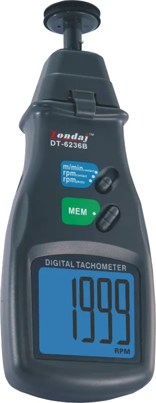 

Free shipping High Quality digital tachometer  rpm 5 digits, 31mm blue backing LCD display  DT-6236B  PHOTO/CONTACT TACHOMETER