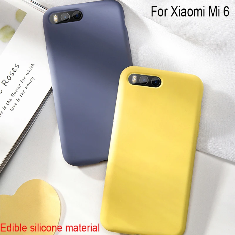 Роскошные мягкие матовые цветные Чехлы для Xiaomi mi 6 простые однотонные