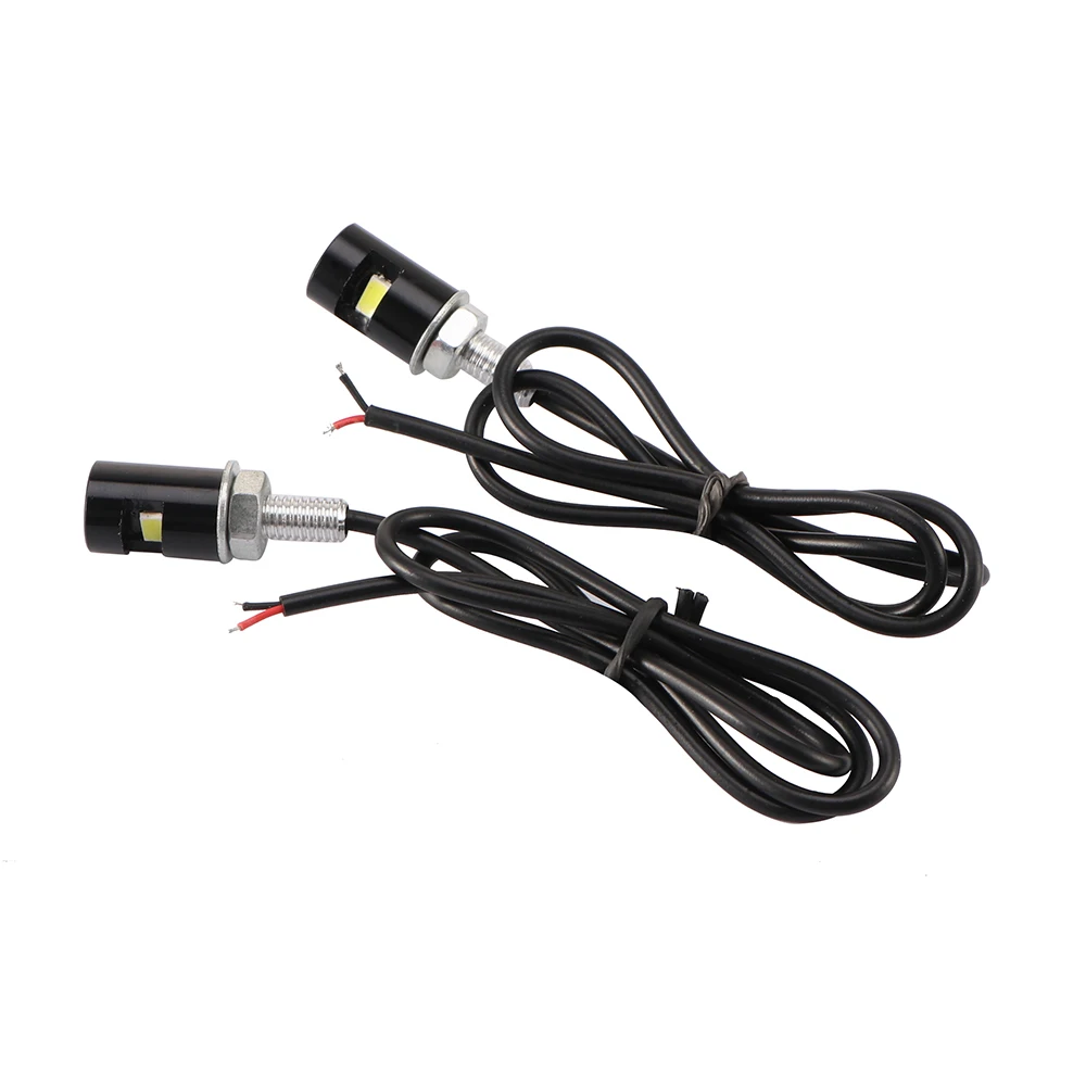 2pcs Car Tail Number LED License Plate Light Screw Bolt Lamp Rear Tail