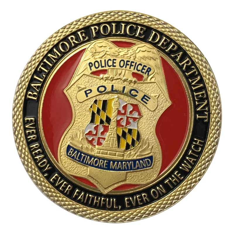 

Collection~US Military Baltimore Police Gold Plated Challenge Coin/Badge/Medal 1364#