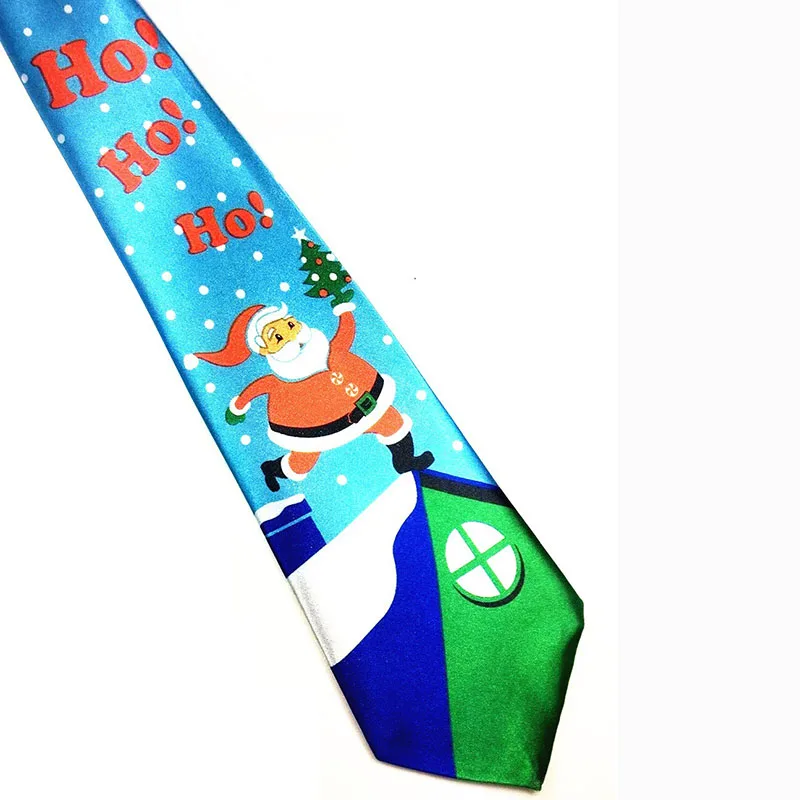 Стиль новогодний галстук мужские галстуки Рождественская елка характер галстуки модные шелковые галстуки для мужчин и женщин - Цвет: 10
