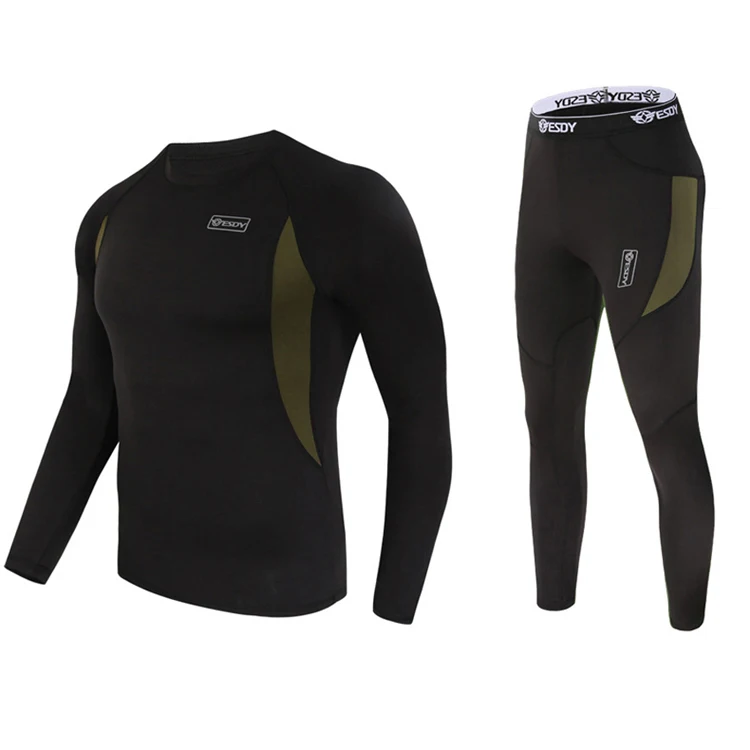 Refire gear, зимнее теплое термобелье, мужские комплекты, флисовая быстросохнущая рубашка для кемпинга, треккинга, альпинизма, пешего туризма, лыжного спорта, мужской - Цвет: Black