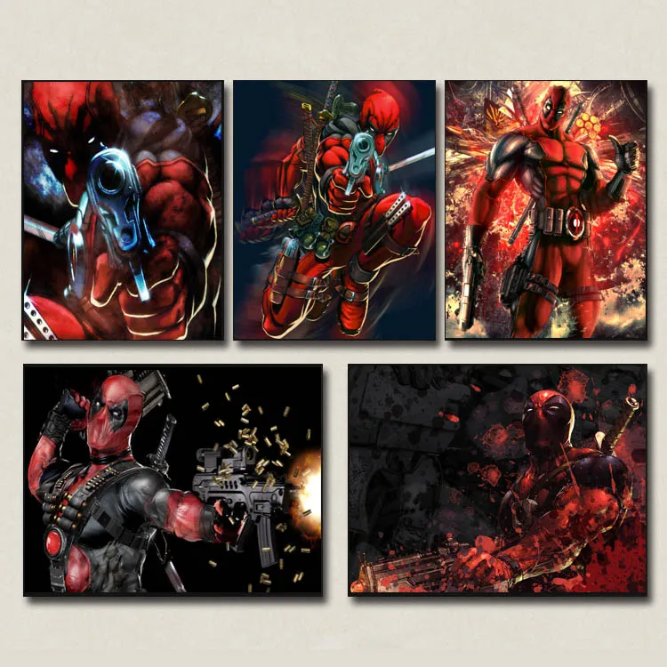 

DIY Diamond Painting Needlework Square Full Diamond Embroidery Marvel Heroes Deadpool Painting Pattern Home Decoration