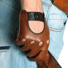 Top Qualität Handgelenk Männer Schaffell Handschuhe Echt Solide Echtem Leder Breathable Winter Fahrhandschuh Freies Verschiffen M023w