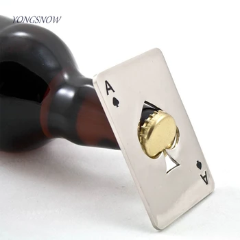

Poker Card Beer Bottle Opener Stainless Steel Wedding Party Banquet Gift Souvenirs Kitchen Dining Bar Tools Table Decor Favors