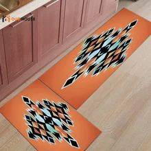 Ourhouse Геометрическая текстура, ручная нарисованная племенная карта, коврики для входного пути, грязь, мусор, Траппер, ботинки, механический скребок