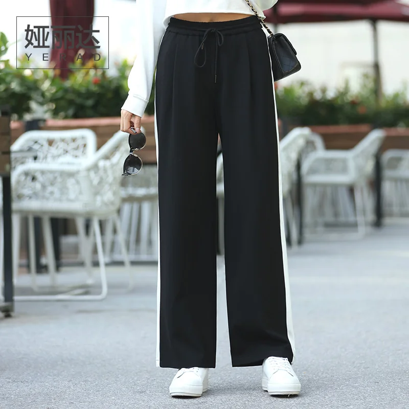 YERAD 2018 Molla Nuove Donne di Arrivo Pantaloni Gamba Larga Vita Elastica Pantaloni  Sportivi Allentato Casuale Pantaloni Palazzo|wide leg pants|palazzo  pantswomen wide leg pants - AliExpress