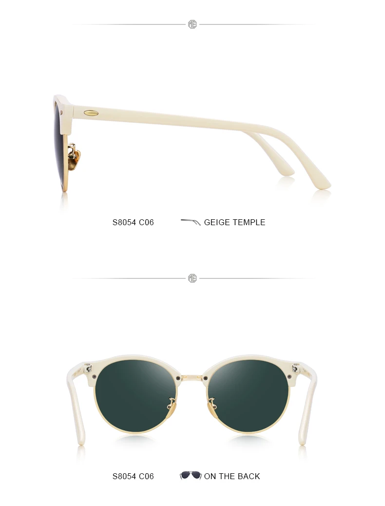 MERRYS DESIGN Men Women Classic Retro Rivet Polarized Sunglasses Unisex Glasses Fashion Male Eyewear UV400 Protection S8054N
