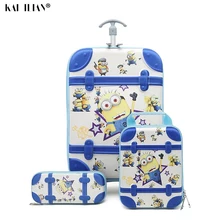 Детский чемодан для путешествий на колесах 3D аниме стерео студенческий комплект троллейбусов милый мальчик девочка мультфильм Ланч сумка пенал коробка детский подарок