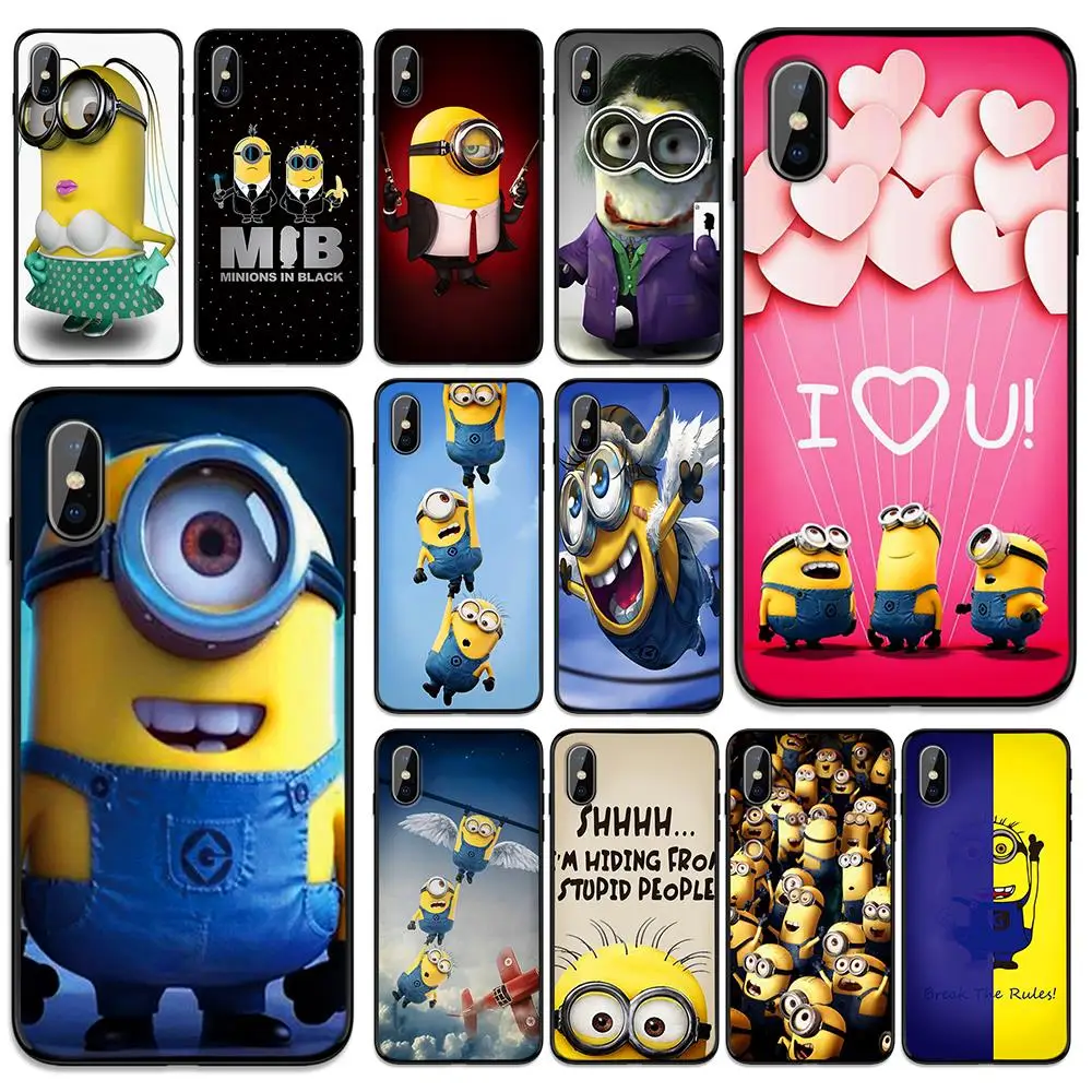 

Cute minions Soft TPU Case Cover for Apple iPhone 6 6S 7 8 Plus 5 5S SE X XS MAX XR Silicone Cases