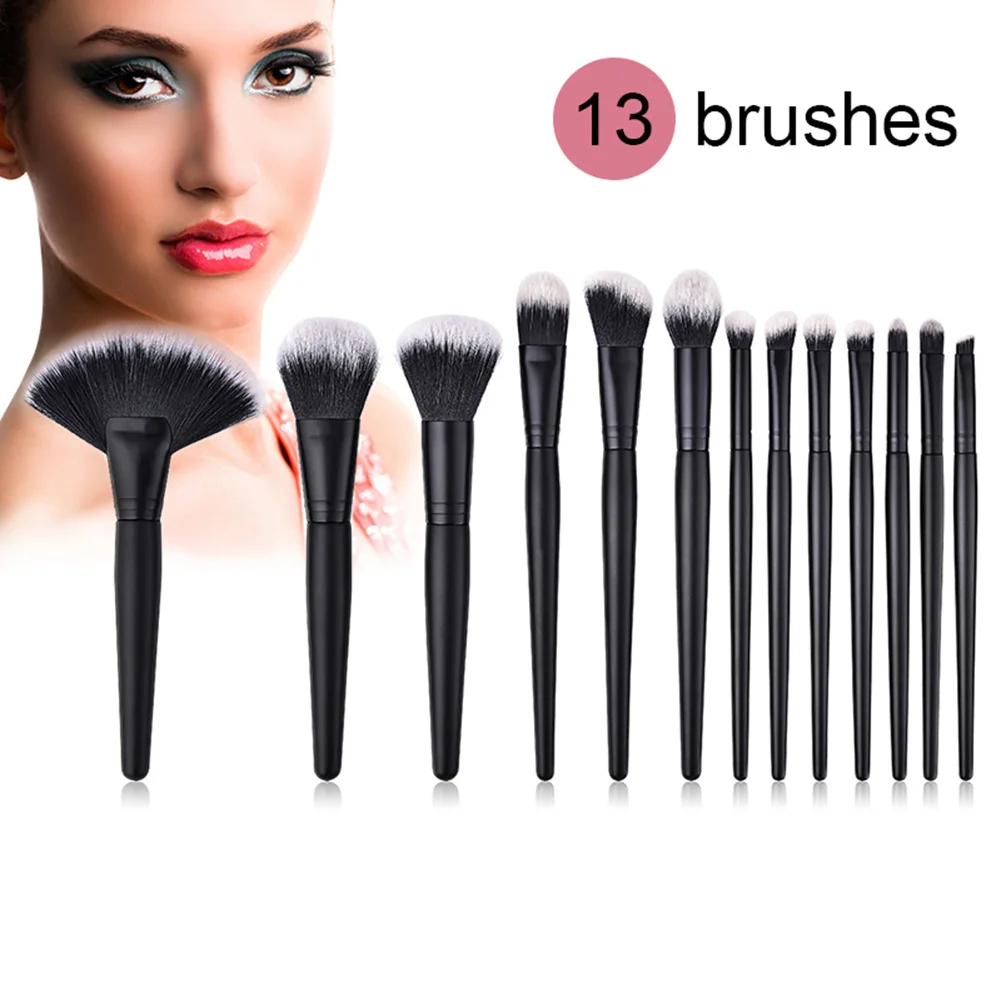 

13pcs Lady Makeup Brush Wooden Handle Nylon Hair Beauty Tools Eye Shadow Concealer Brush For Women HB88