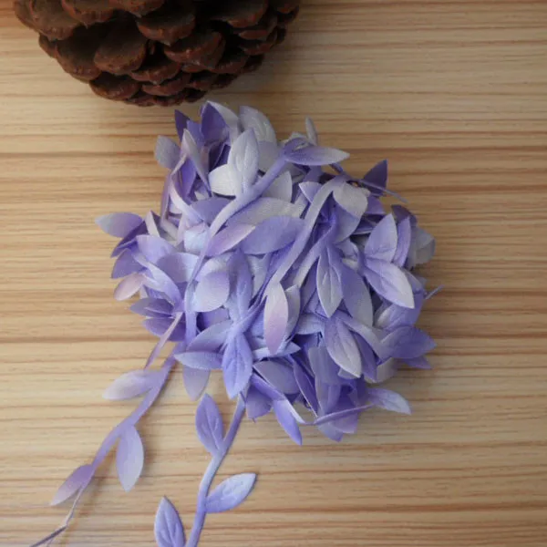 2 м искусственные зеленые цветы шелковые листья из ротанга DIY аксессуары для гирлянды для дома Свадебные украшения искусственные цветы для скрапбукинга - Цвет: white purple